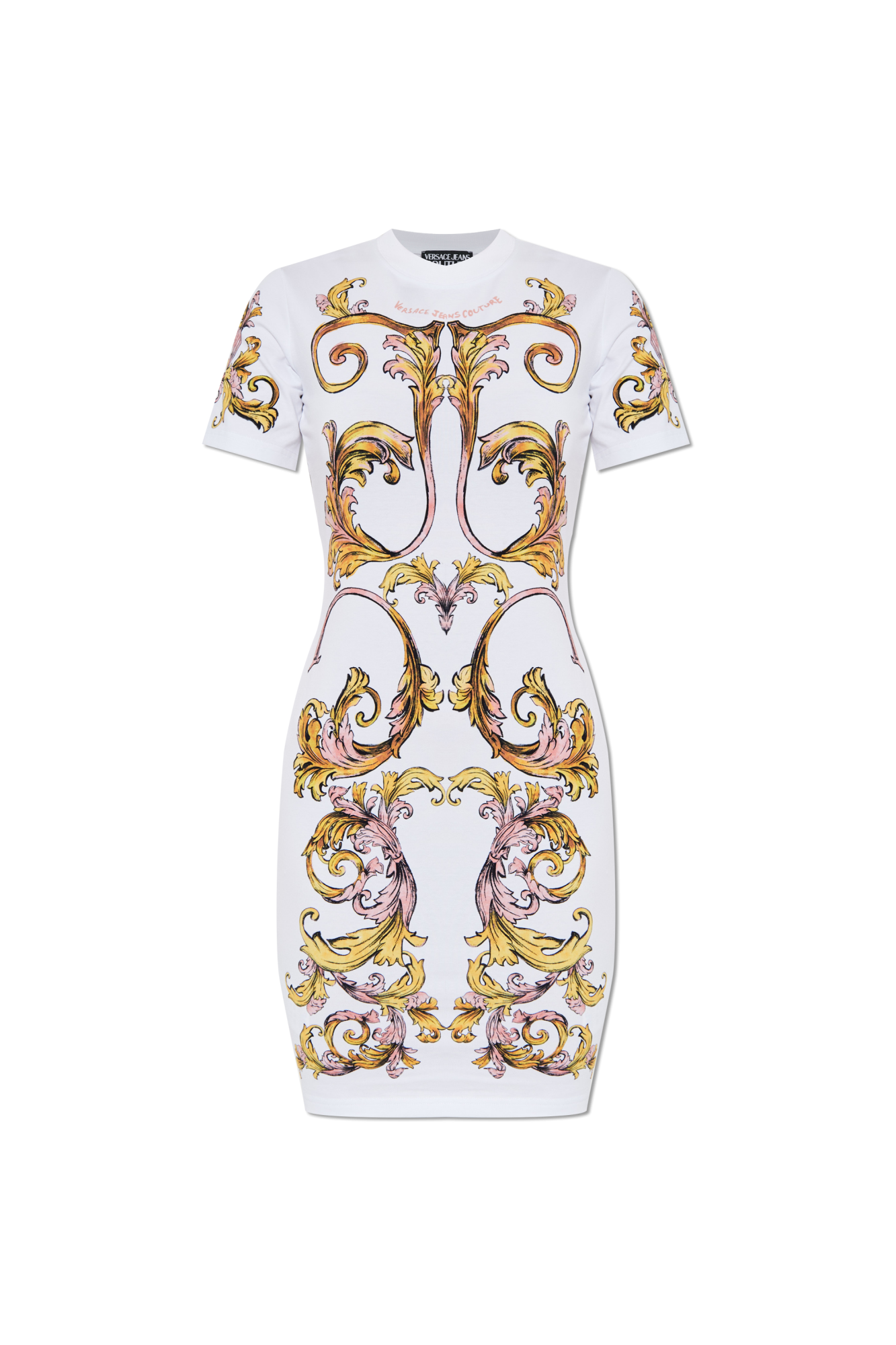 White Dress with Barocco print Versace Jeans Couture - Vitkac AS